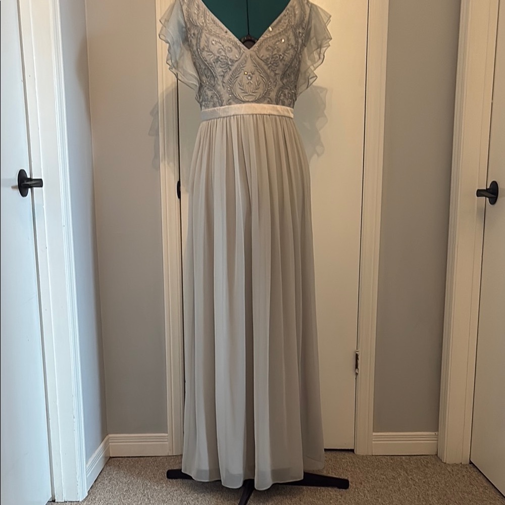 Elegant Gray Evening Dress